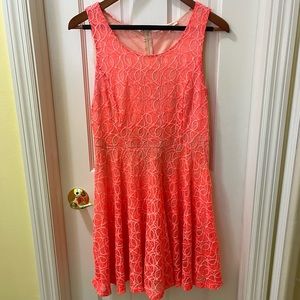 Mystree Size Large Coral Color Dress
